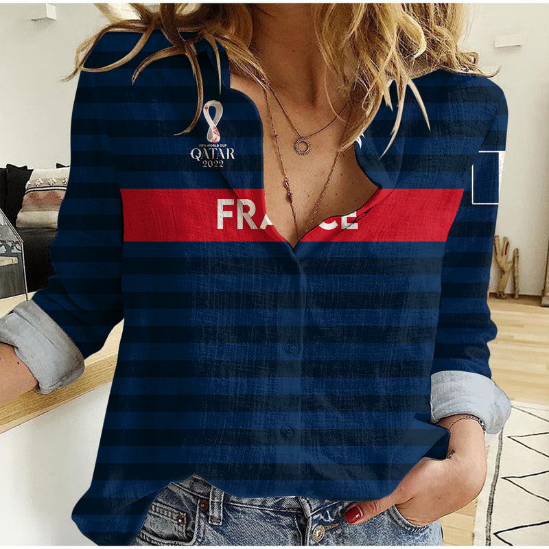 (Custom Personalised) France Football World Cup 2022 - Women Casual Shirt