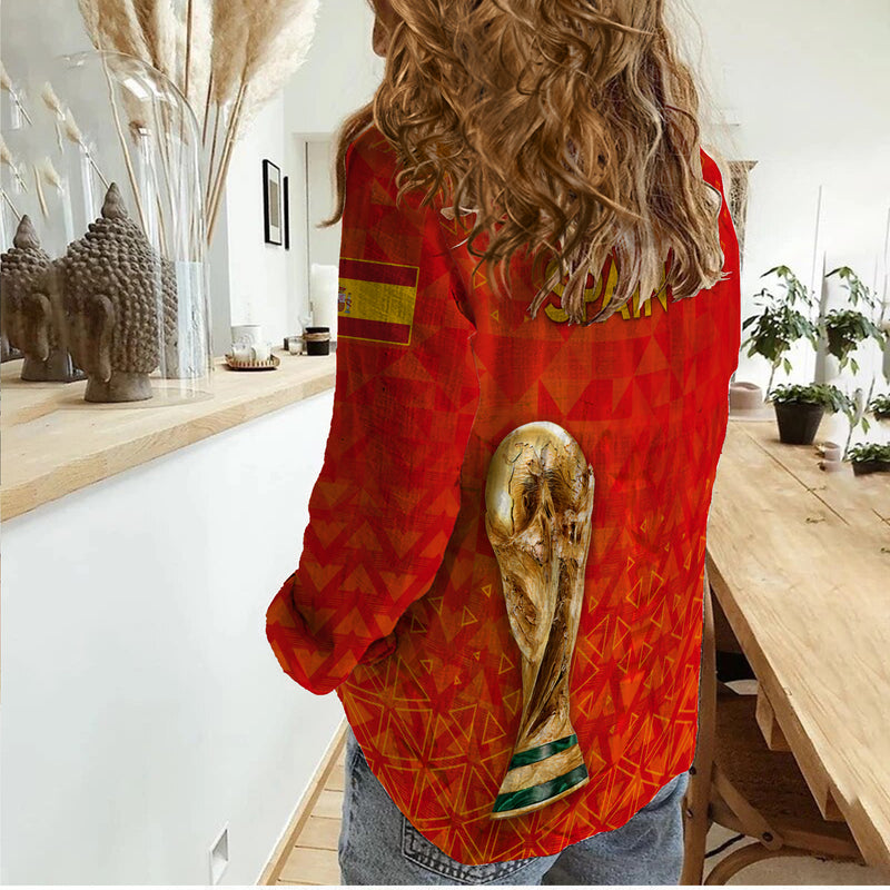 (Custom Personalised) Spain Football World Cup 2022 - Women Casual Shirt