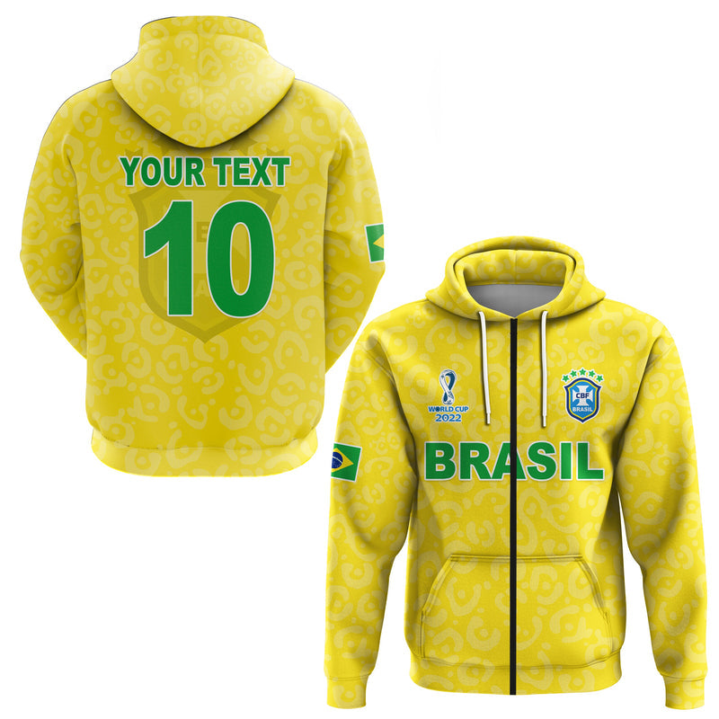 Custom Brazil Football World Cup Champions Soccer 2022 Selecao Brazil Campeao Hoodie