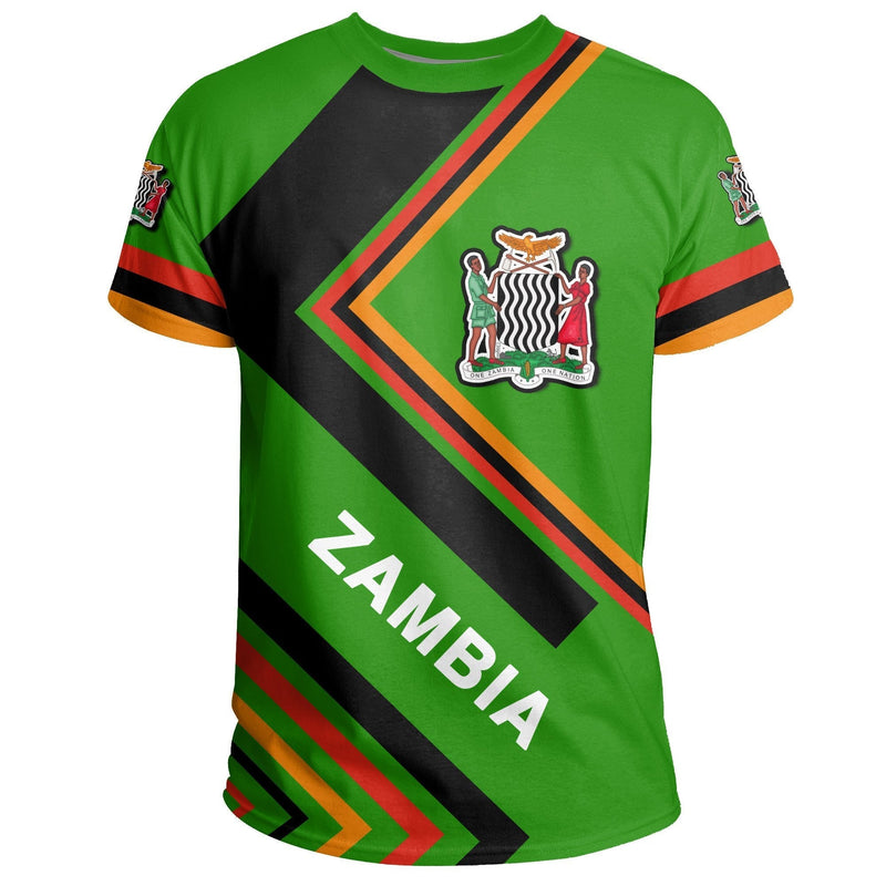 African Zambia Flag Tee Africa T Shirt