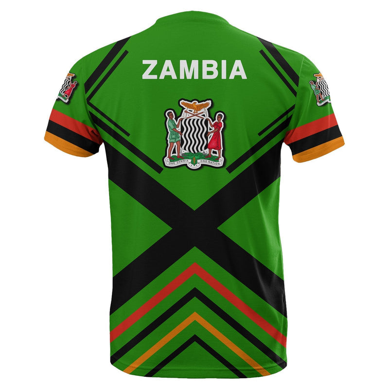 African Zambia Flag Tee Africa T Shirt
