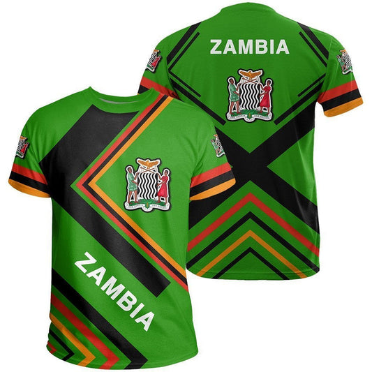 African Zambia Flag Tee Africa T Shirt