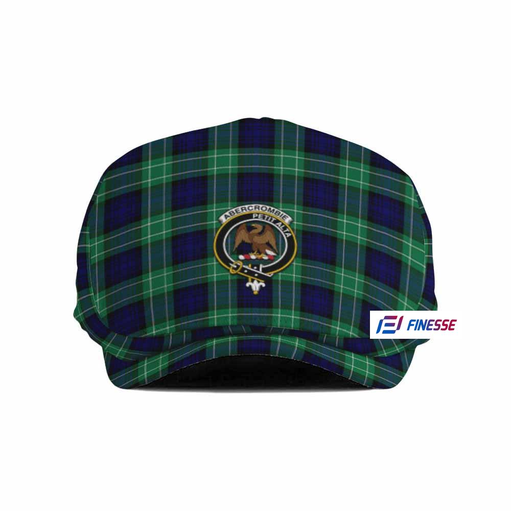 Abercrombie Family Crest Tartan Jeff Hat, Tartan Flat Cap