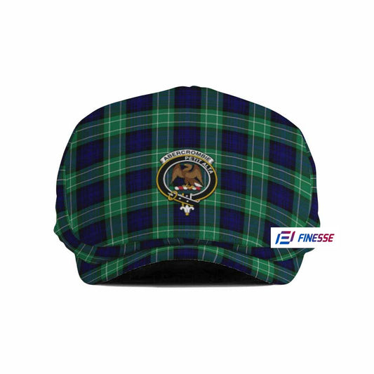 Abercrombie Family Crest Tartan Jeff Hat, Tartan Flat Cap