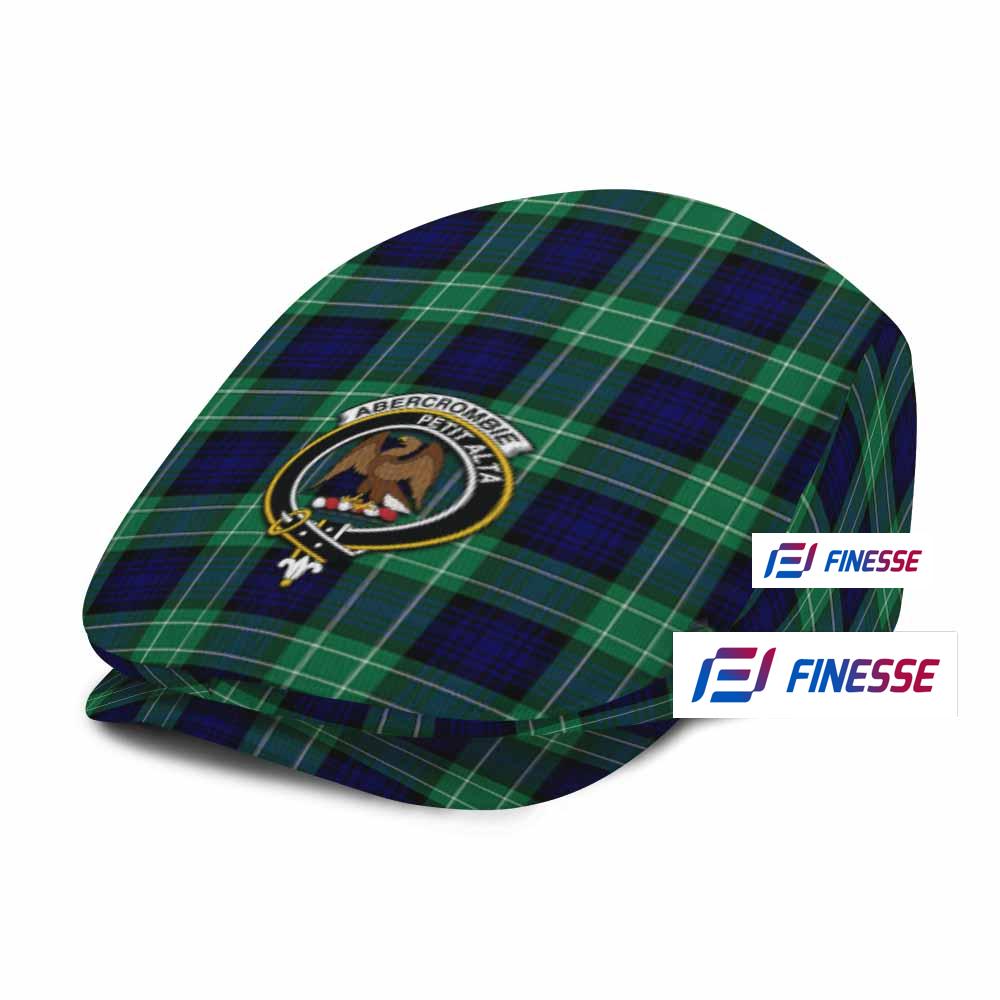 Abercrombie Family Crest Tartan Jeff Hat, Tartan Flat Cap