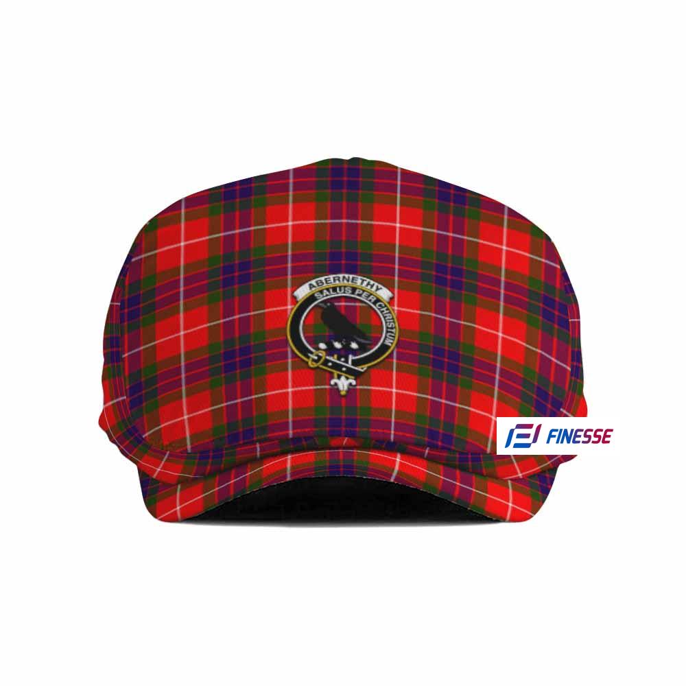 Abernethy Family Crest Tartan Jeff Hat, Tartan Flat Cap