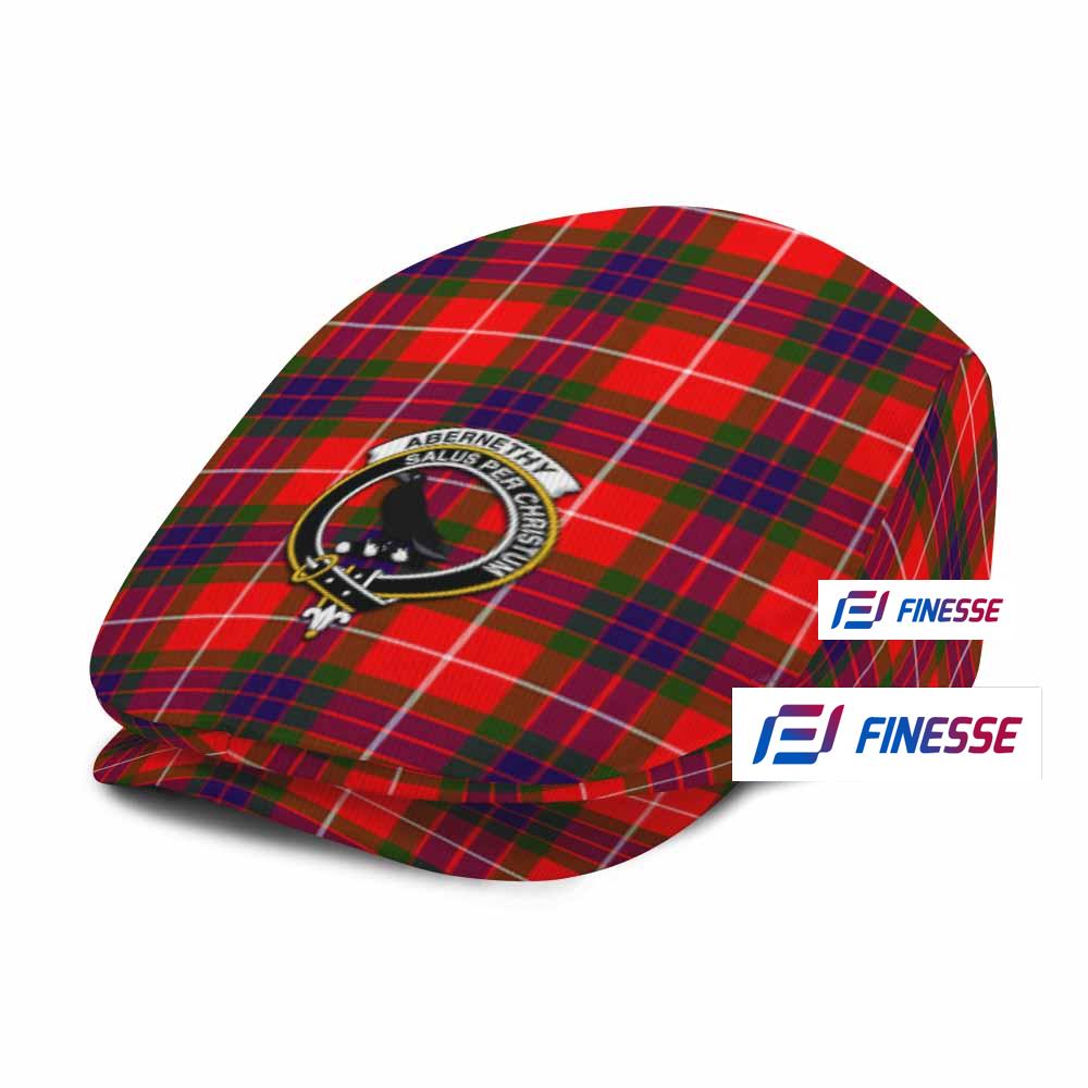 Abernethy Family Crest Tartan Jeff Hat, Tartan Flat Cap