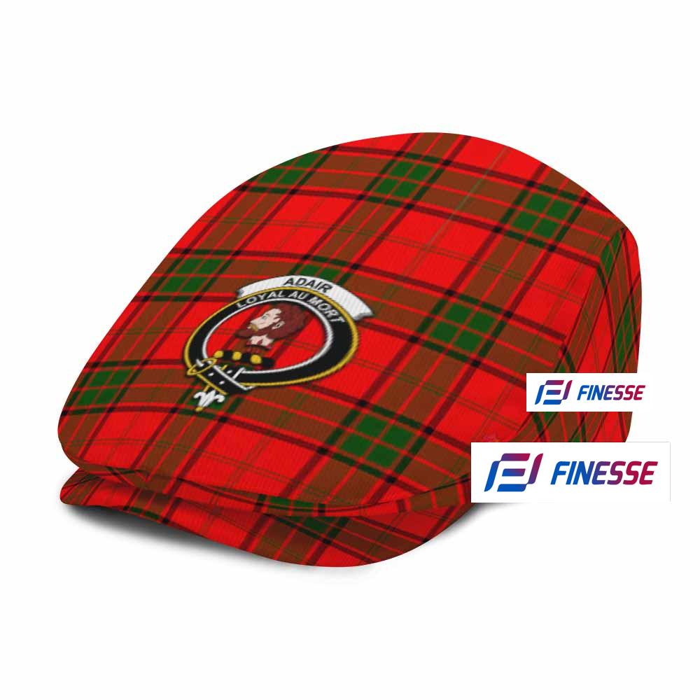 Adair Family Crest Tartan Jeff Hat, Tartan Flat Cap
