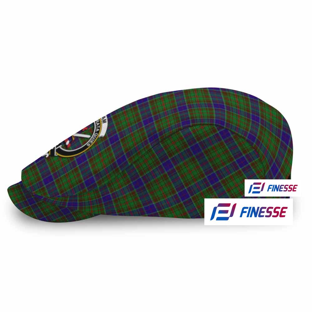 Adam Family Crest Tartan Jeff Hat, Tartan Flat Cap