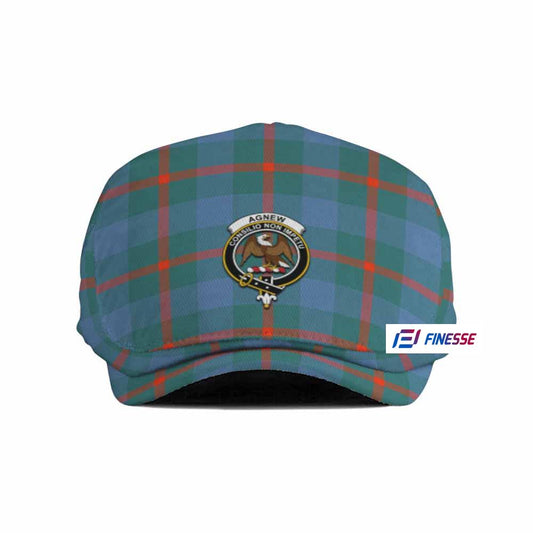 Agnew Family Crest Tartan Jeff Hat, Tartan Flat Cap