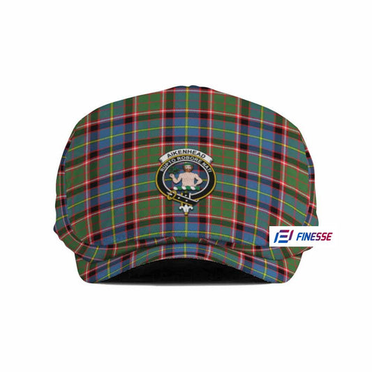 Aikenhead Family Crest Tartan Jeff Hat, Tartan Flat Cap
