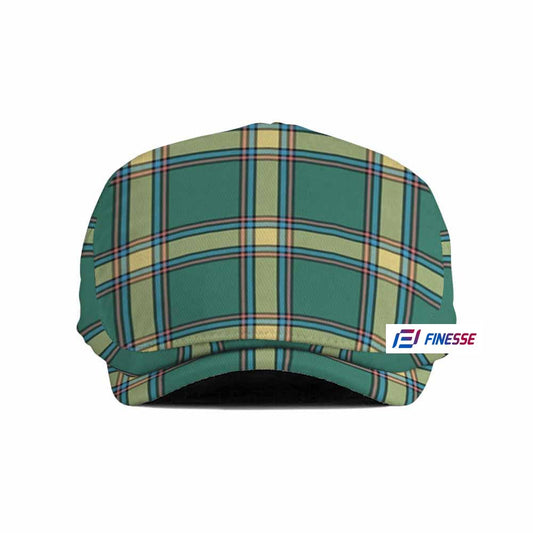 Alberta Province Canada Tartan Jeff Hat, Tartan Flat Cap