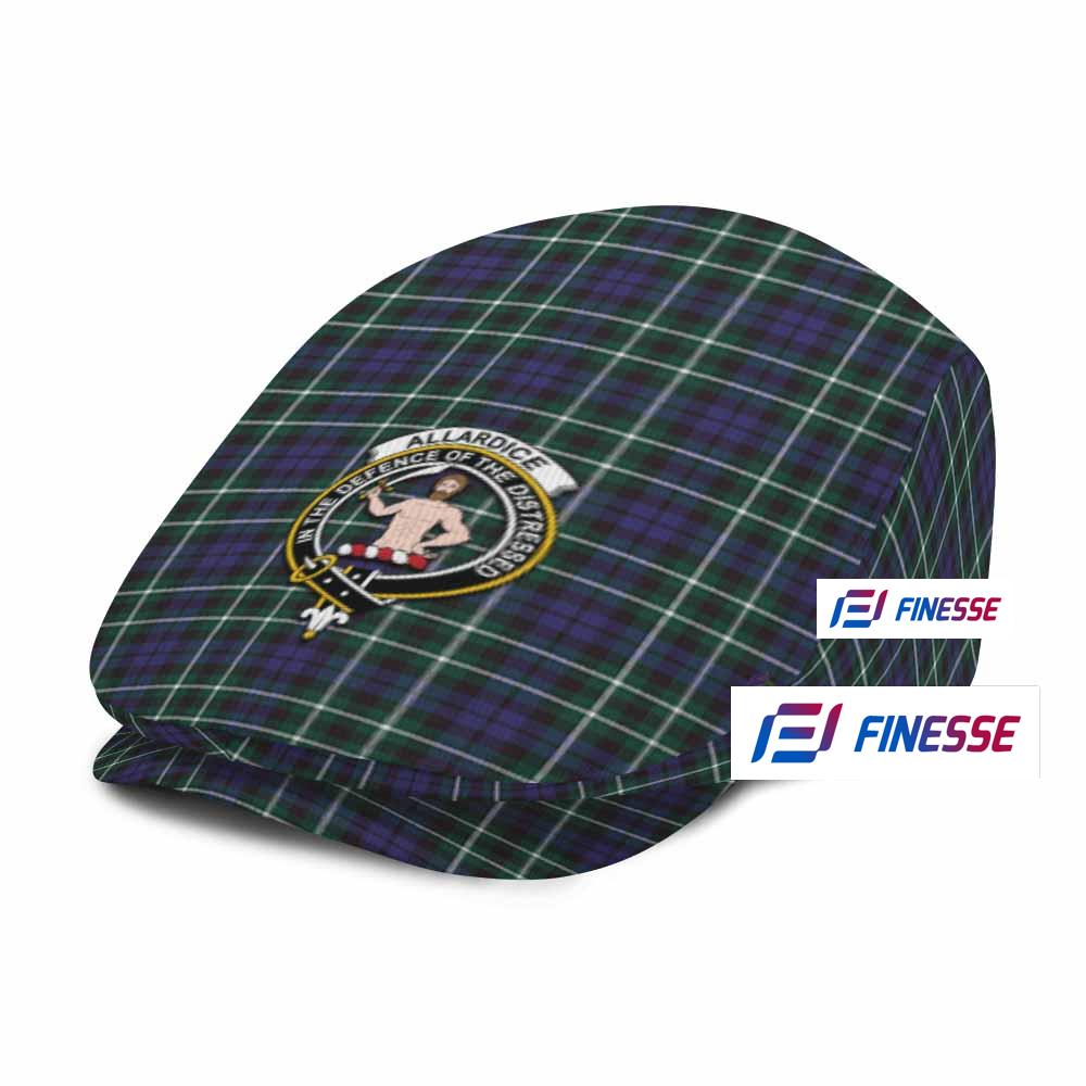 Allardice Family Crest Tartan Jeff Hat, Tartan Flat Cap
