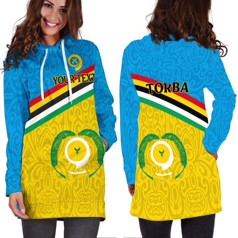(Custom Personalised) Vanuatu Torba Province Hoodie Dress - Flag Style