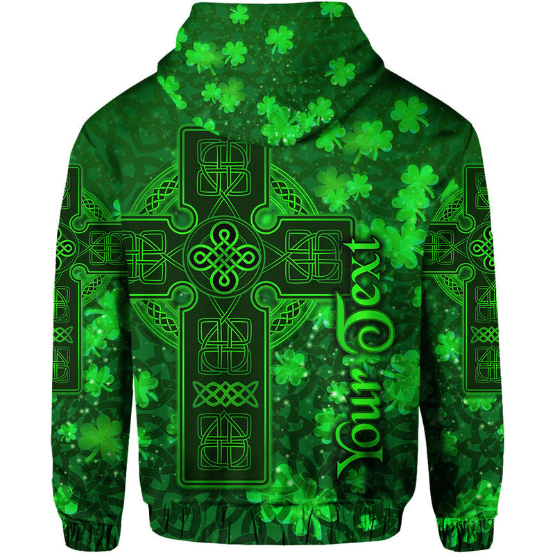 Custom Celtic Cross With Shamrock Simple Style Hoodie