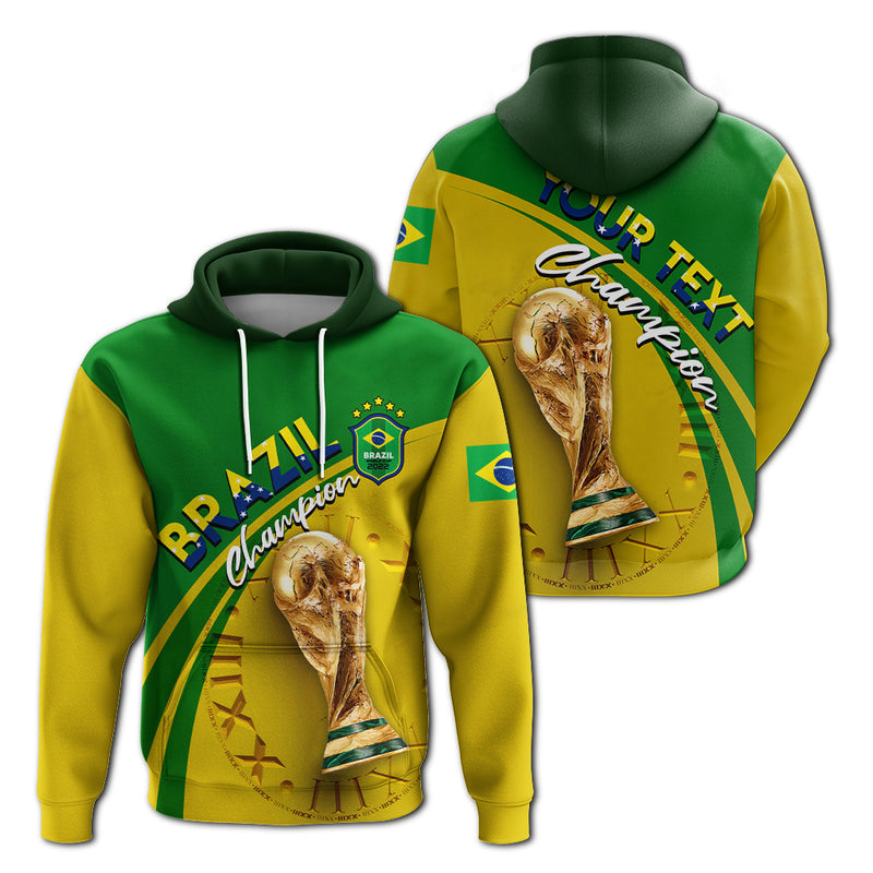 Custom Brazil Football 2022 Hoodie