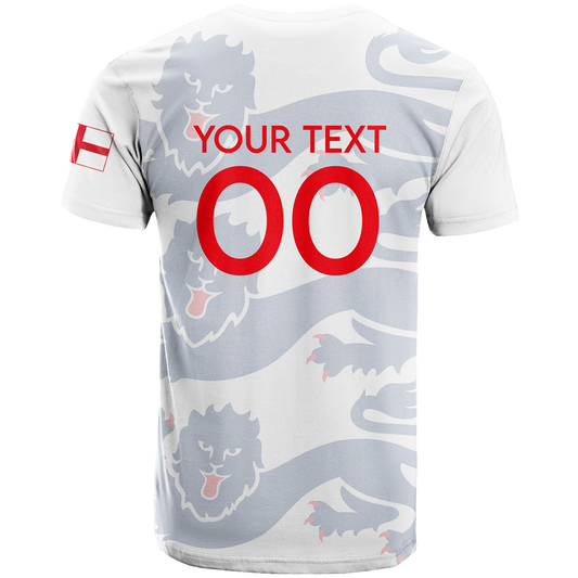 Custom England Football 2022 T Shirt