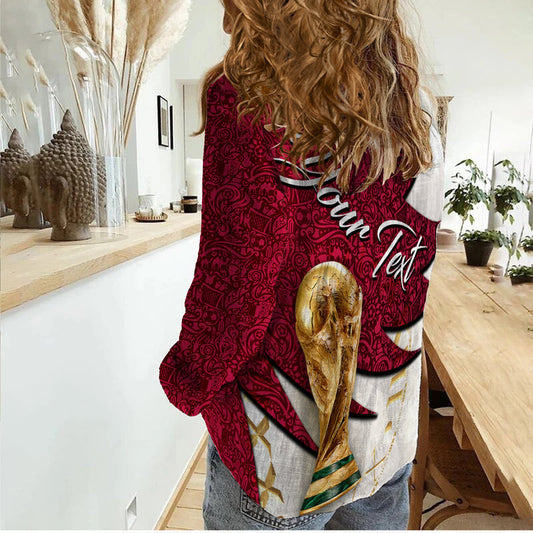 (Custom Personalised) Qatar Football Team World Cup 2022 - Women Casual Shirt