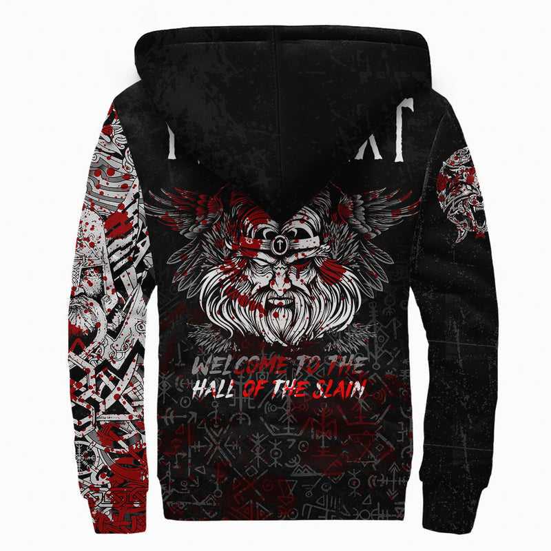 (Custom) Viking Odin Viking Blood Sherpa Hoodie