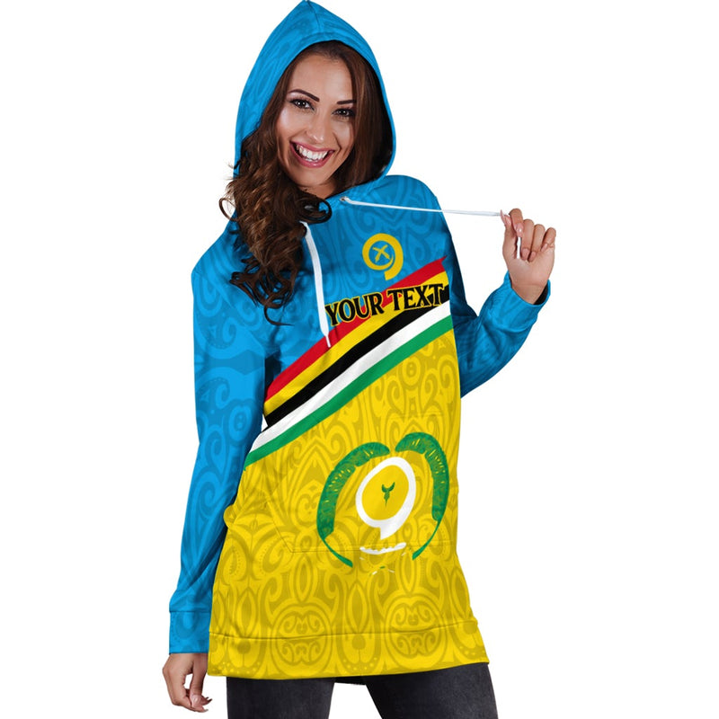 (Custom Personalised) Vanuatu Torba Province Hoodie Dress - Flag Style