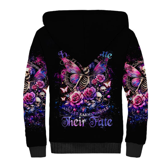 Fairy Skull Let Karma Handle Their Fate Sherpa Hoodie