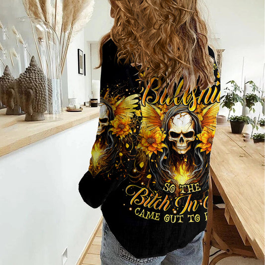 Fairy Skull The Good Girl In Me Got Tired Of The Bullshit Women Casual Shirt