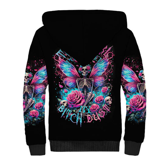 Fairy Skull This Girl Powered By Bitch Dust Sherpa Hoodie