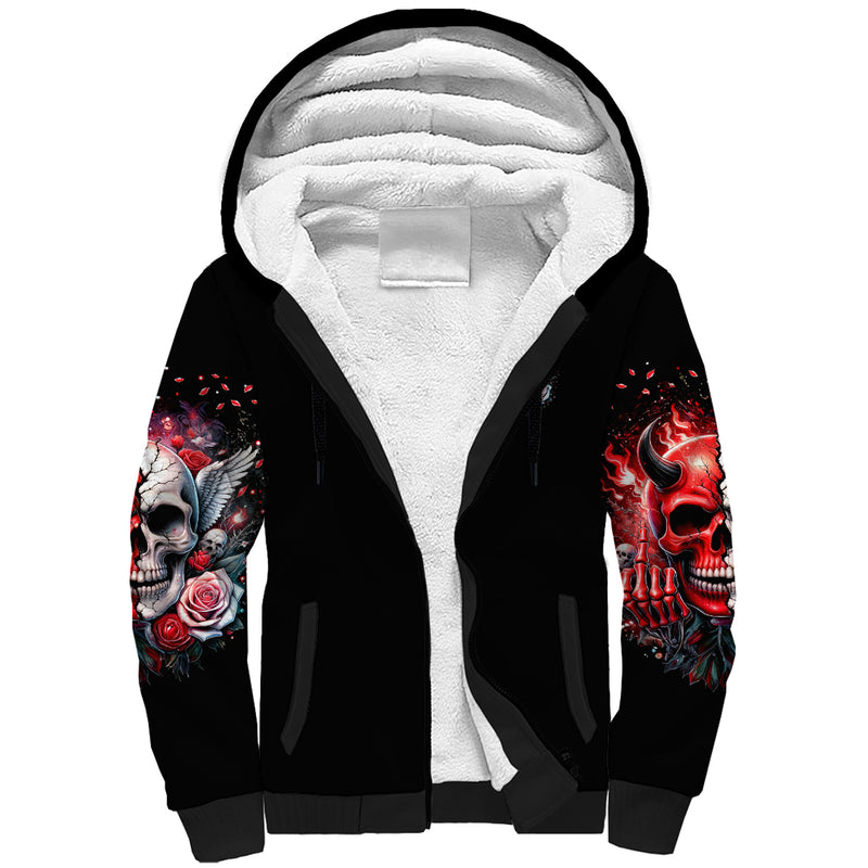 Evil Angel Skull Fuck It All And Let My Demons Out To Play Sherpa Hoodie