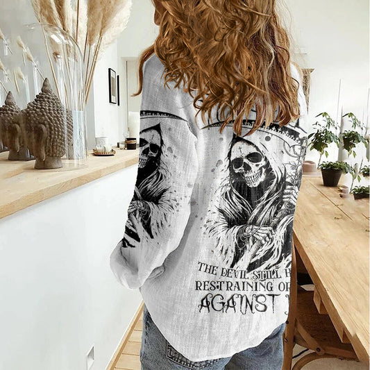 Fairy Skull My Next Life I Want To Be Karma Fairy Women Casual Shirt