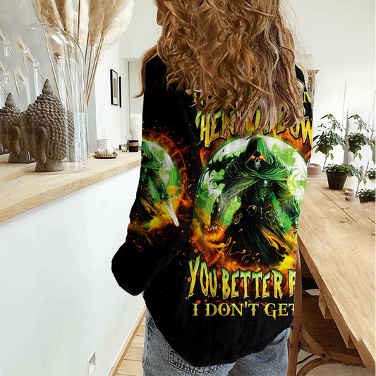 Fairy Skull In My Next Life I Want To Be The Karme Fairy Women Casual Shirt