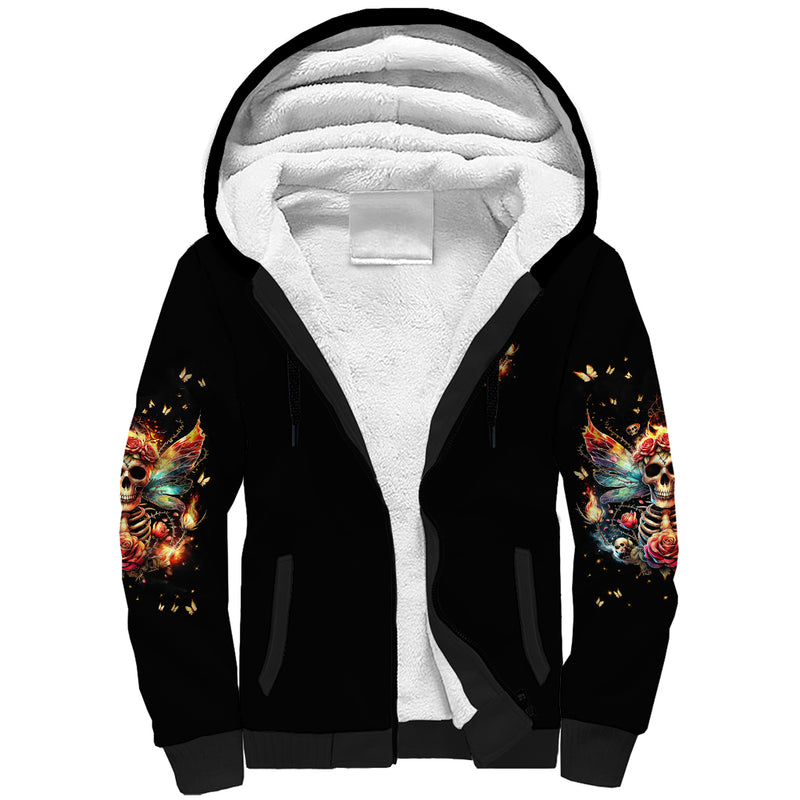 Fairy Skull Don&#39;t Fuck With Me I Fuck Back Sherpa Hoodie