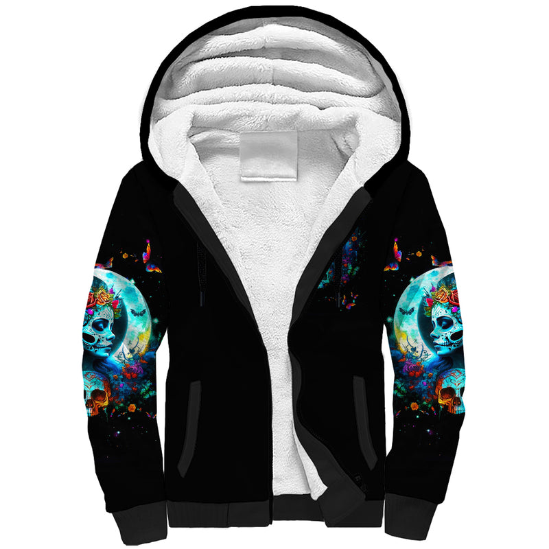 Fairy Skull Just The Woman Who Loves Skull And Tattoo Sherpa Hoodie