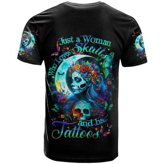 Fairy Skull Just The Woman Who Loves Skull And Tattoo T Shirt