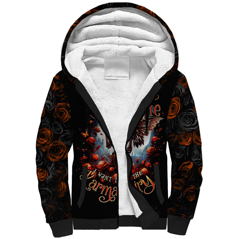 Fairy Skull In Next Life I Want To Be The Karma Fairy Sherpa Hoodie