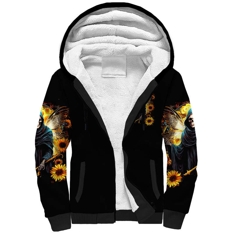 Fairy Death Skull Mess With Me I&#39;ll Let Karma Do It&#39;s Job Sherpa Hoodie