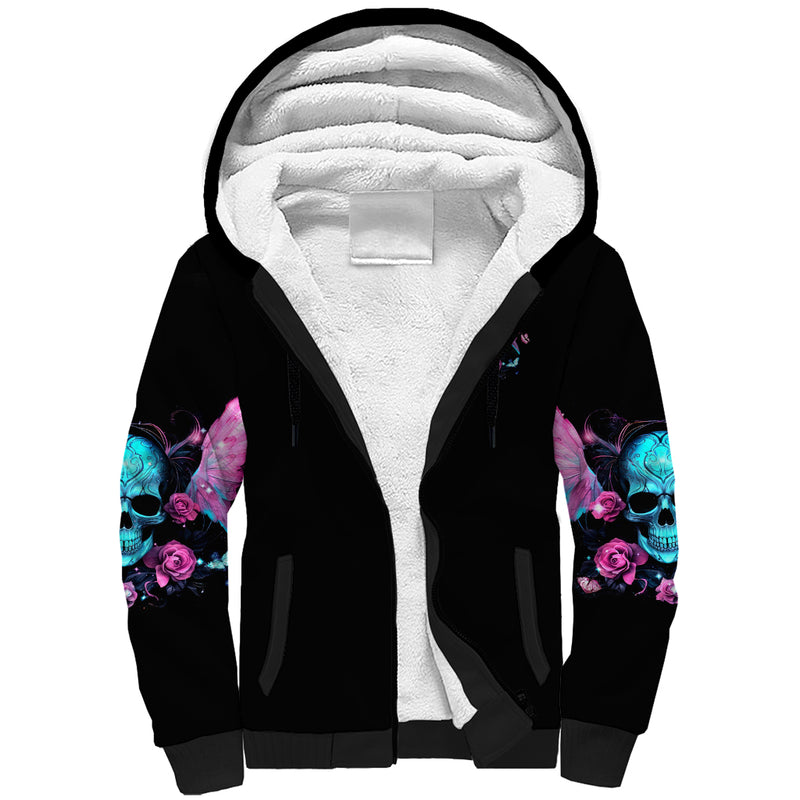 Fairy Skull The Good Girl In Me Got Tired Of The Bullshit Sherpa Hoodie