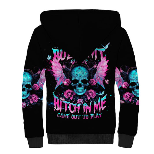 Fairy Skull The Good Girl In Me Got Tired Of The Bullshit Sherpa Hoodie