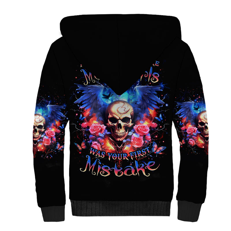 Fairy Skull Assuming I Was Like Most Girls Was Your First Mistake Sherpa Hoodie