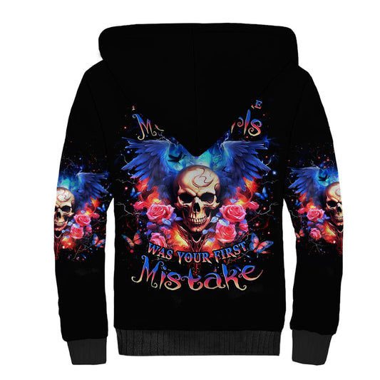 Fairy Skull Assuming I Was Like Most Girls Was Your First Mistake Sherpa Hoodie
