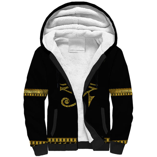 Eyes Of Horus Egyptian Art Sherpa Hoodie
