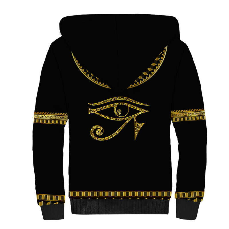 Eyes Of Horus Egyptian Art Sherpa Hoodie