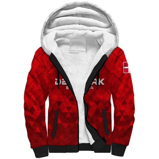 Denmark Football 2024 Trophy Wing Style Sherpa Hoodie