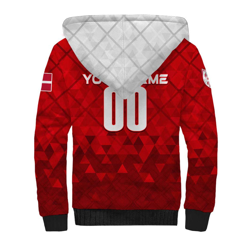 Denmark Football 2024 Trophy Wing Style Sherpa Hoodie