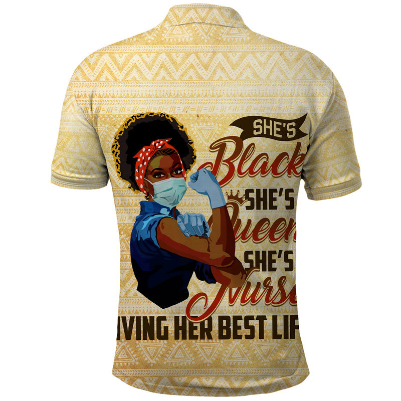 Afro Nurses Black Queen African Polo Shirt