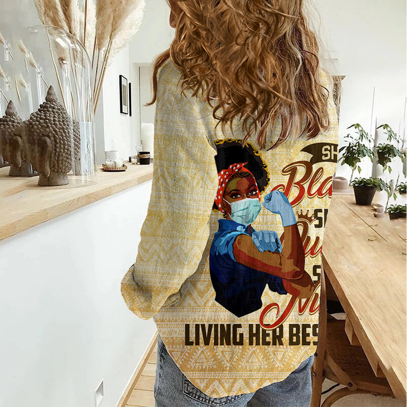 Afro Nurses Black Queen African Women Casual Shirt