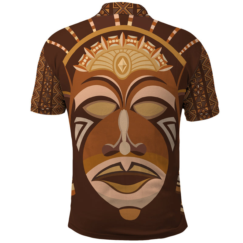 African Women Tribal Ethnic Mask Polo Shirt