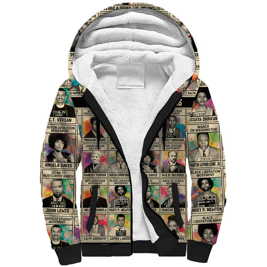 All My Heroes Have FBI Files Civil Rights Leaders Sherpa Hoodie