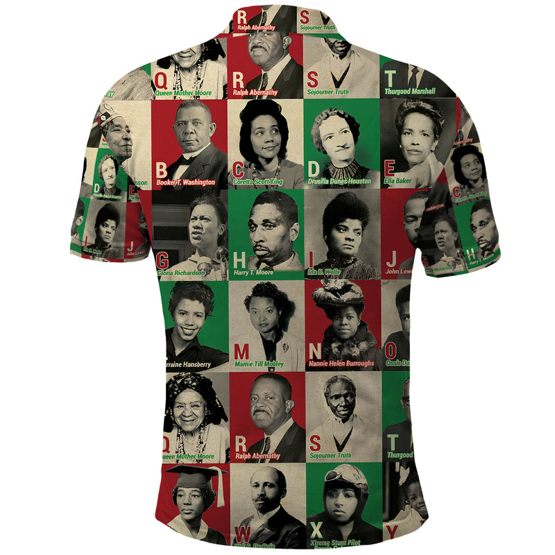 A To Z Of Black Heroes Civil Rights Leaders Polo Shirt