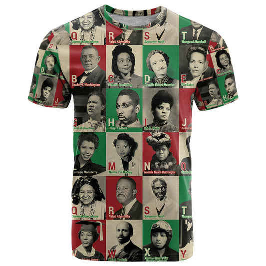 A To Z Of Black Heroes Civil Rights Leaders T Shirt