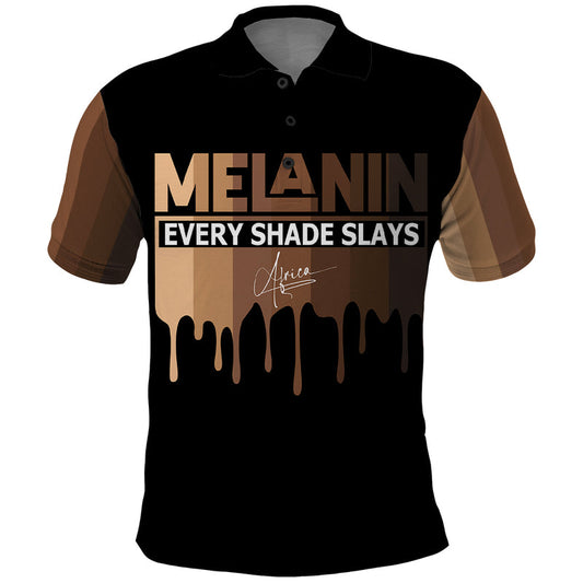 Every Shade Slays Melanin African Signature Polo Shirt
